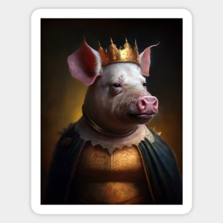 Royal Portrait of a Pig Sticker